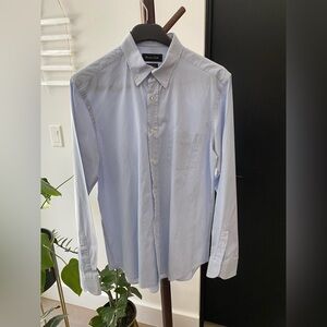 Massimo Dutti Men's Light Blue Dress Shirt